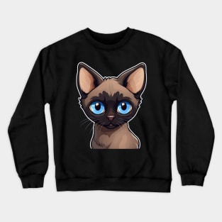 Cute Siamese Cat Lover Funny Siamese Cat Crewneck Sweatshirt